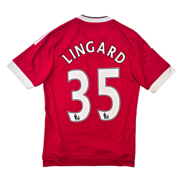 2015/16 Manchester United Home Football Shirt (S) Adidas 35 Lingard - Football Finery - FF303983