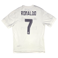2015/16 Real Madrid Home Football Shirt (L) Adidas 7 Ronaldo - Football Finery - FF302416
