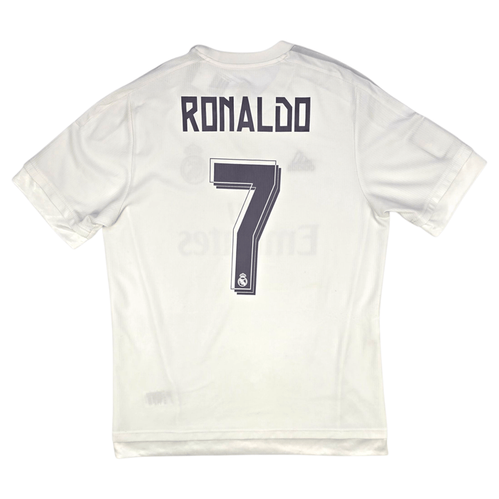 2015/16 Real Madrid Home Football Shirt (L) Adidas 7 Ronaldo - Football Finery - FF302416