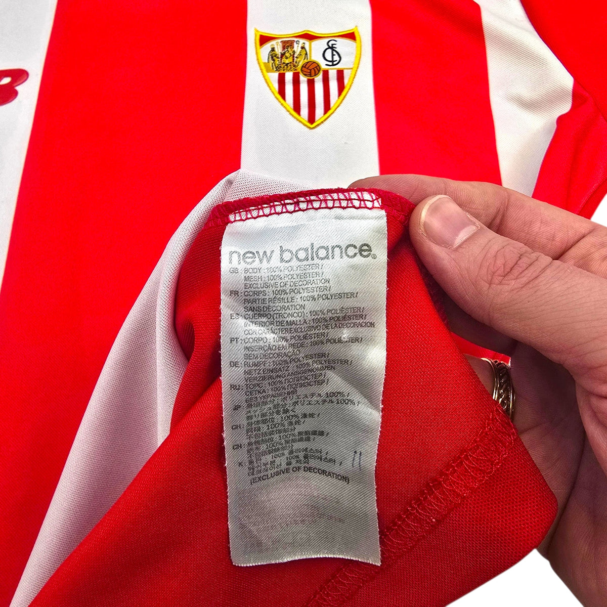 2015/16 Sevilla Away Football Shirt (M) New Balance - Football Finery - FF304095