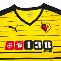 2015/16 Watford Home Football Shirt (M) Puma 9 Deeney - Football Finery - FF303615