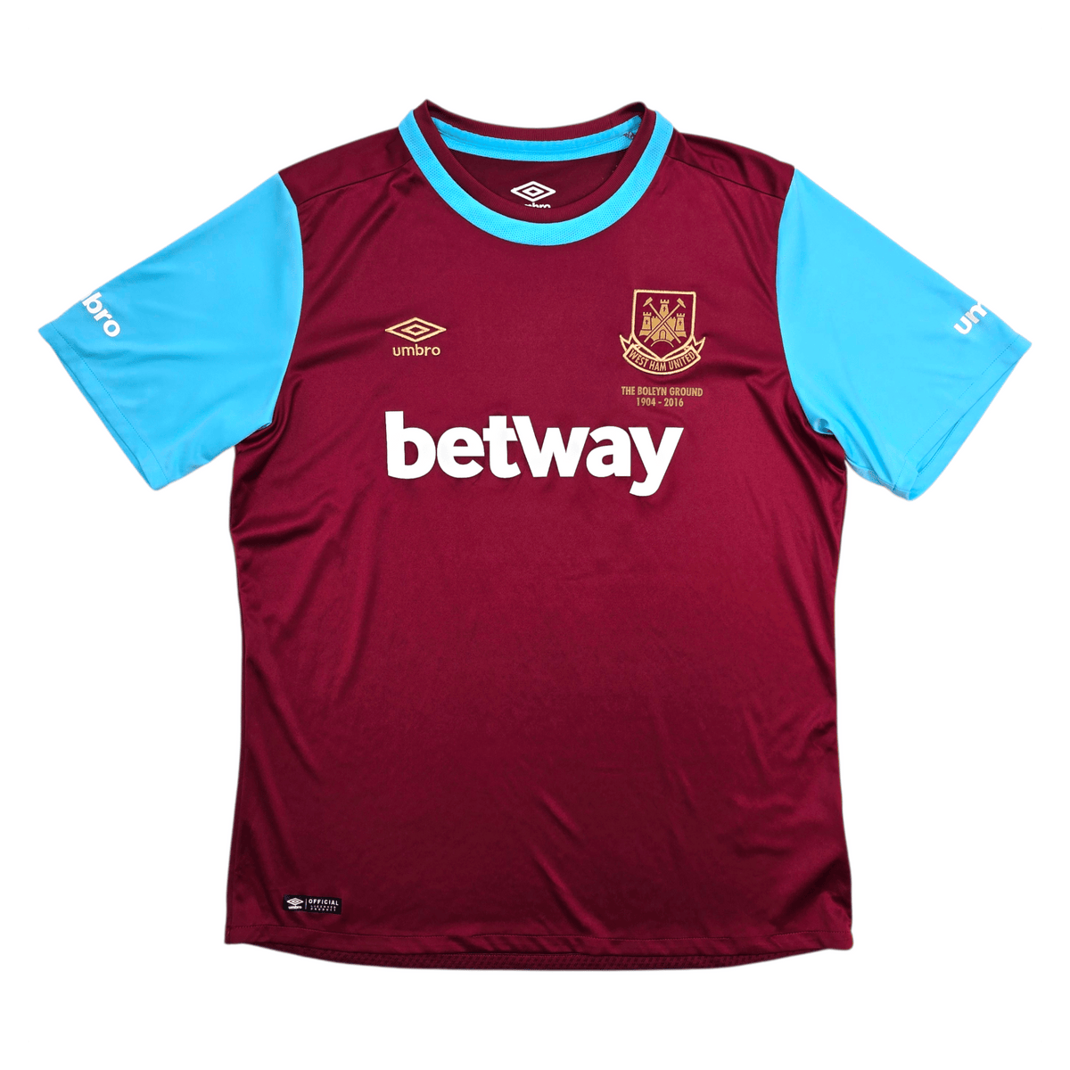 2015/16 West Ham United Home Football Shirt (XL) Umbro 27 Payet - Football Finery - FF303007