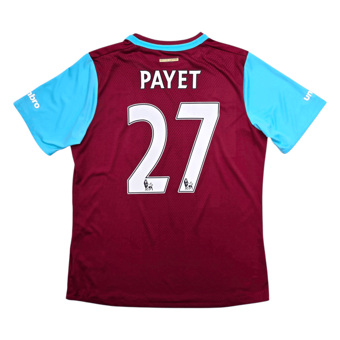 2015/16 West Ham United Home Football Shirt (XL) Umbro 27 Payet - Football Finery - FF303007