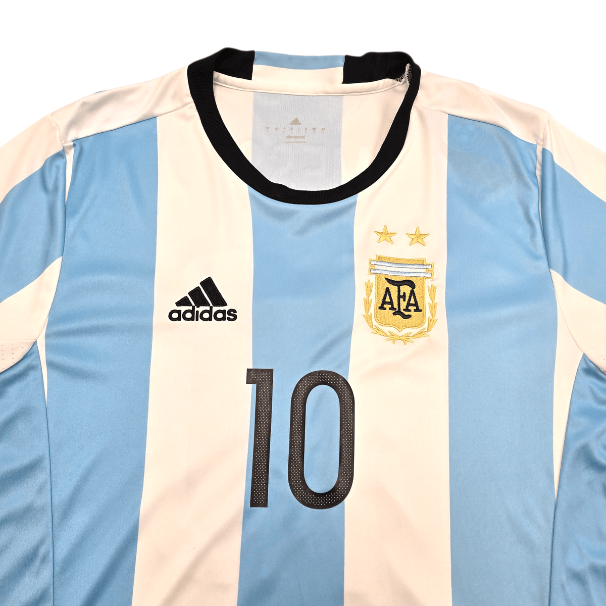 2016/17 Argentina Home Football Shirt (L) Adidas 10 Messi - Football Finery - FF303629