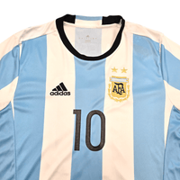 2016/17 Argentina Home Football Shirt (L) Adidas 10 Messi - Football Finery - FF303629