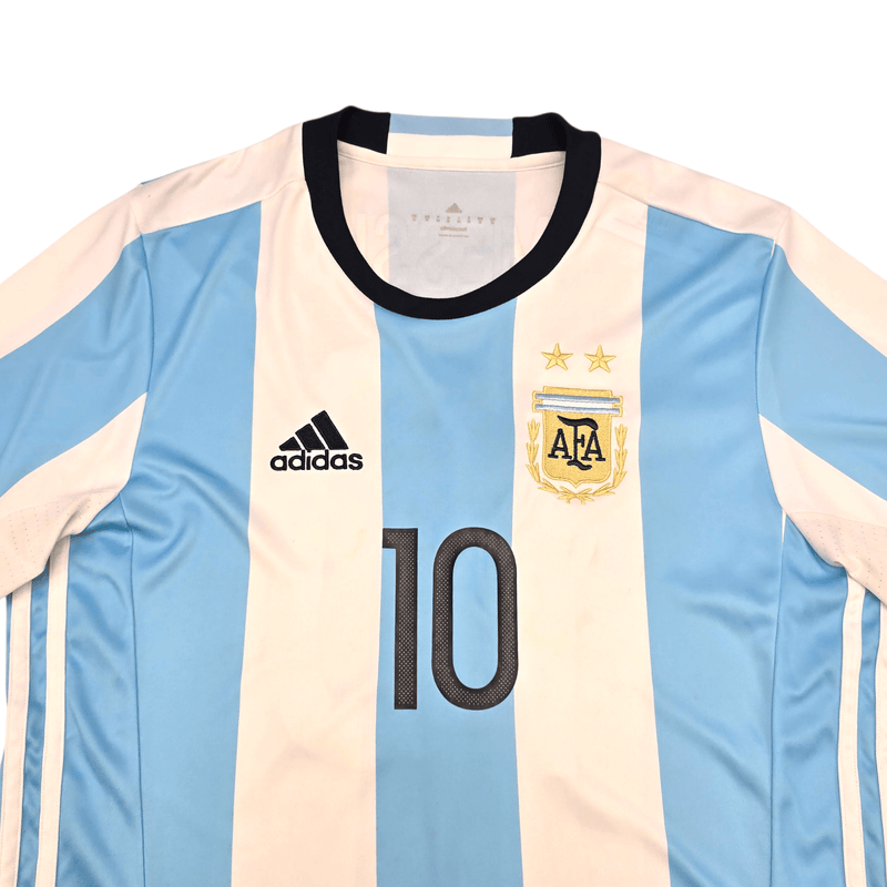 2016/17 Argentina Home Football Shirt (M) Adidas 10 Messi - Football Finery - FF301271