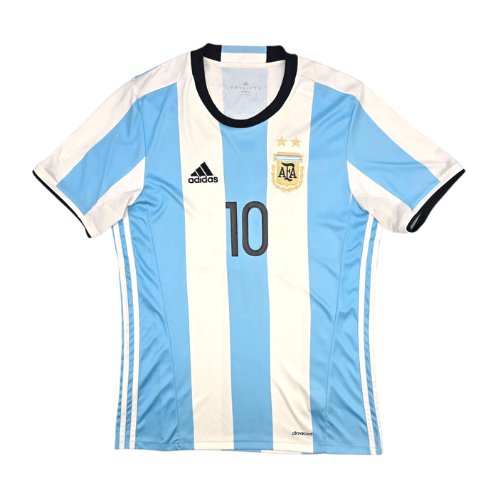 2016/17 Argentina Home Football Shirt (M) Adidas 10 Messi - Football Finery - FF301271