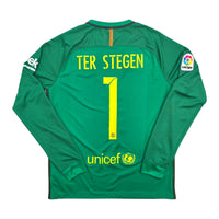 2016/17 Barcelona Goal Keeper Football Shirt (M) Nike 1 Ter Stegen - Football Finery - FF305955