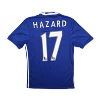 2016/17 Chelsea Home Football Shirt (S) Adidas #17 Hazard - Football Finery - FF300754