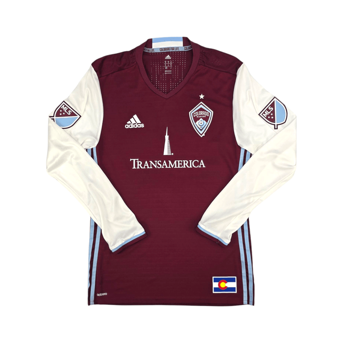 2016/17 Colorado Rapids Home Football Shirt (M) Adidas 16 Moosey - Football Finery - FF300626