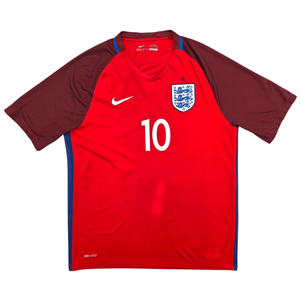 2016/17 England Away Football Shirt (L) Nike 10 Rooney - Football Finery - FF303930