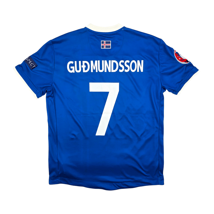 2016/17 Iceland Home Football Shirt (L) Errea 7 Gudmundsson - Football Finery - FF300679