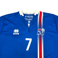 2016/17 Iceland Home Football Shirt (L) Errea 7 Gudmundsson - Football Finery - FF300679