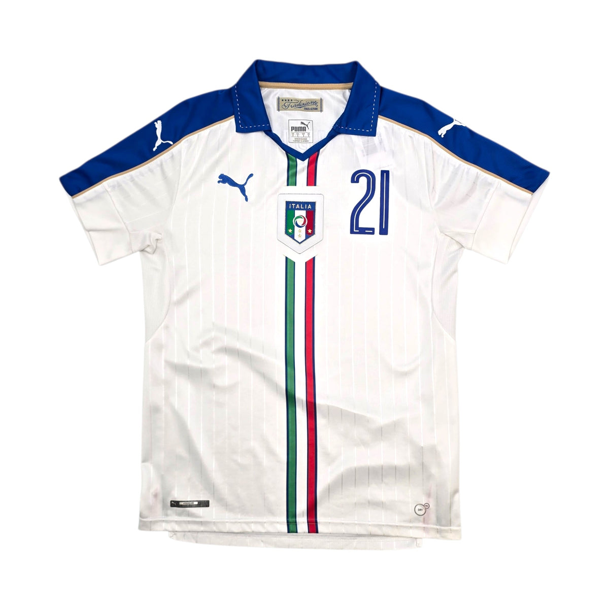 2016/17 Italy Away Football Shirt (S) Puma 21 Pirlo - Football Finery - FF305747