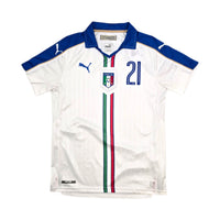 2016/17 Italy Away Football Shirt (S) Puma 21 Pirlo - Football Finery - FF305747