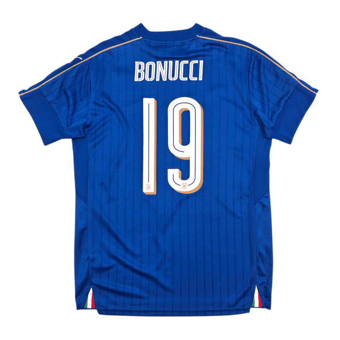2016/17 Italy Home Football Shirt (M) Puma 19 Bonucci - Football Finery - FF303766