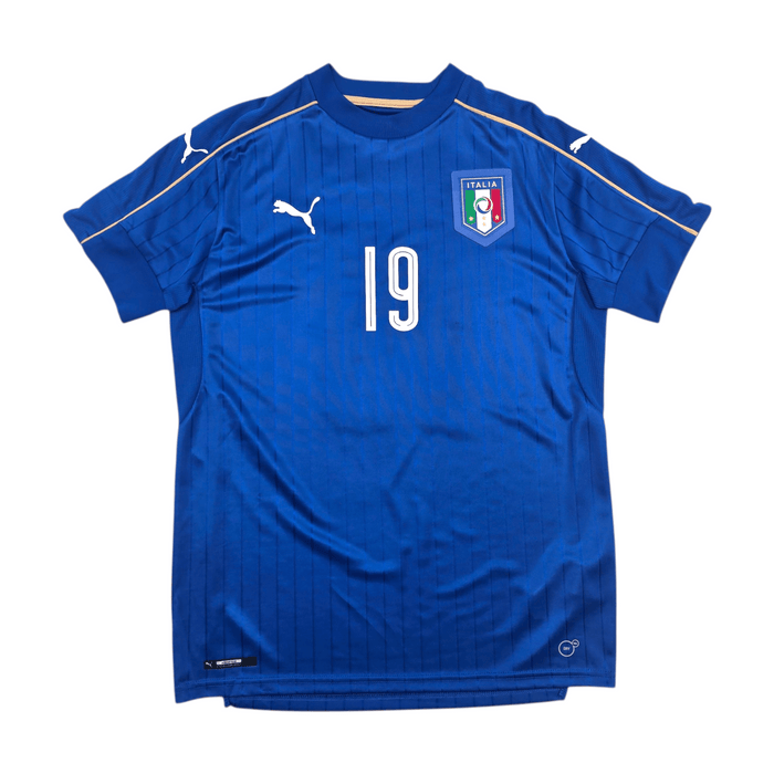2016/17 Italy Home Football Shirt (M) Puma 19 Bonucci - Football Finery - FF303766
