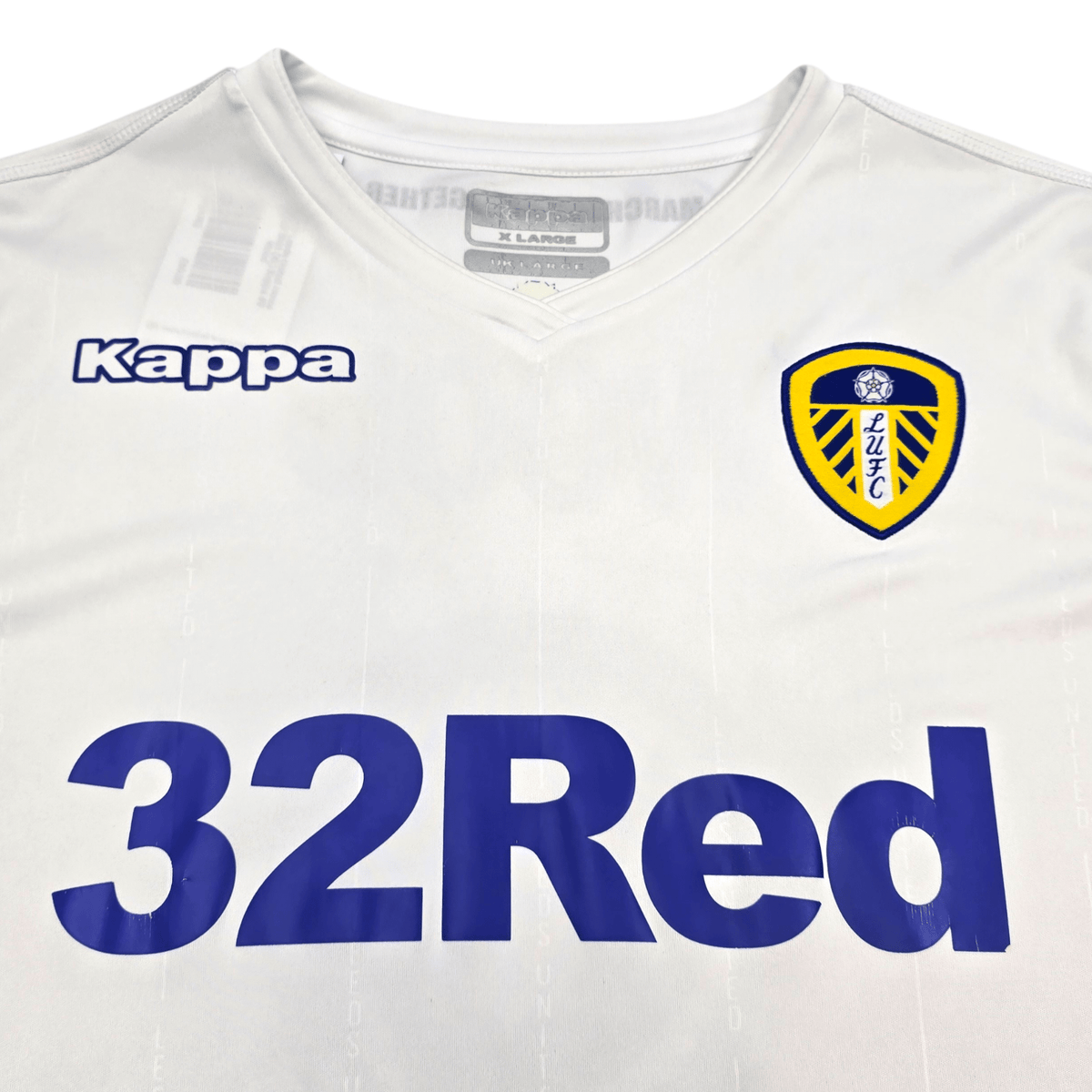 2016/17 Leeds United Home Football Shirt (XL) Kappa 9 Wood - Football Finery - FF303352