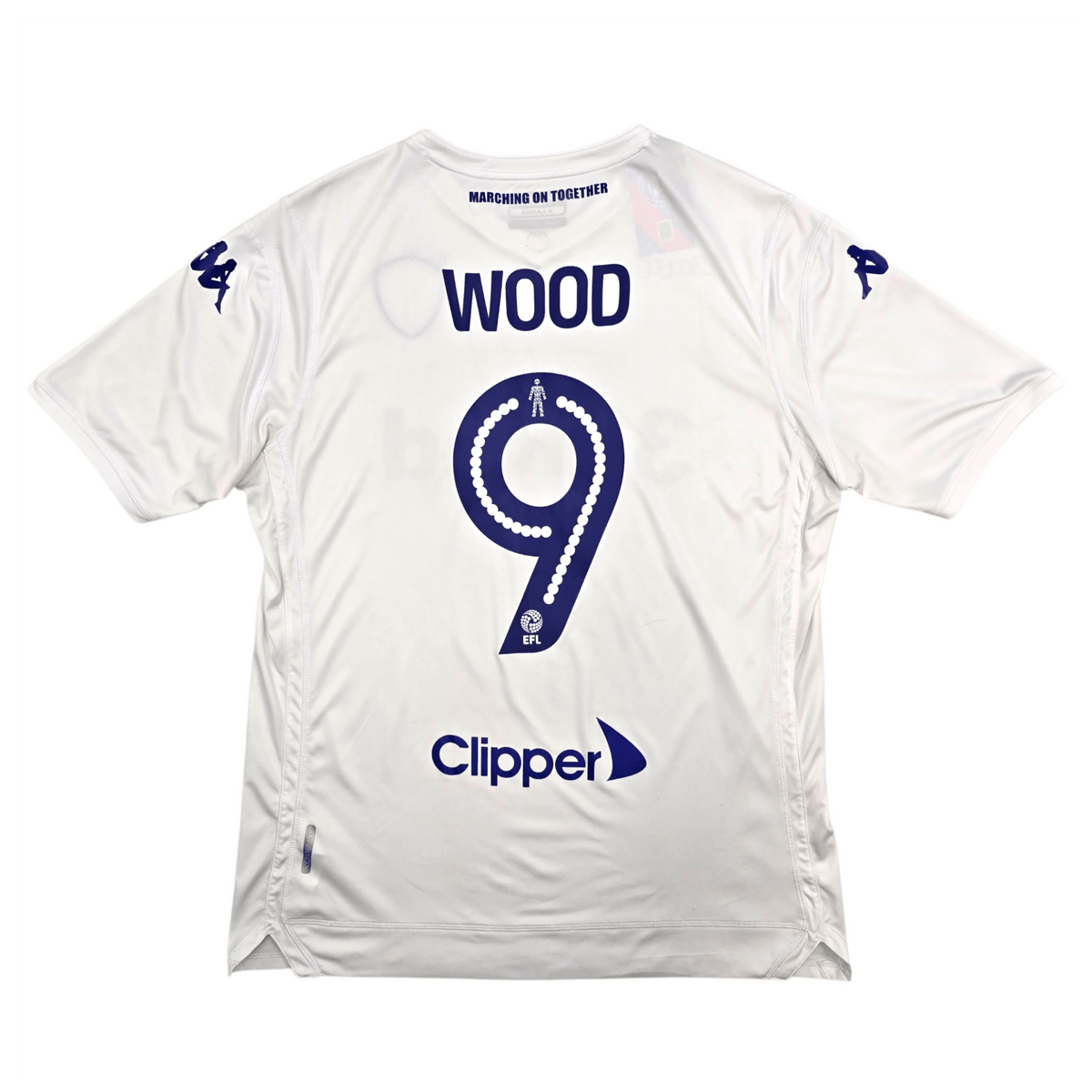 2016/17 Leeds United Home Football Shirt (XL) Kappa 9 Wood - Football Finery - FF303352