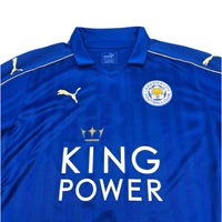 2016/17 Leicester City Home Football Shirt (L) Puma #9 Vardy (PL Champions) - Football Finery - FF301021