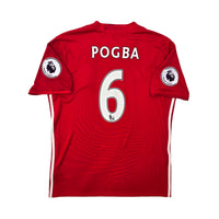 2016/17 Manchester United Home Football Shirt (L) Adidas 6 Pogba - Football Finery - FF303973