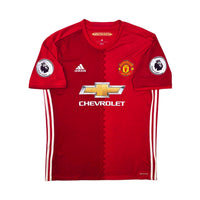 2016/17 Manchester United Home Football Shirt (L) Adidas 6 Pogba - Football Finery - FF303973