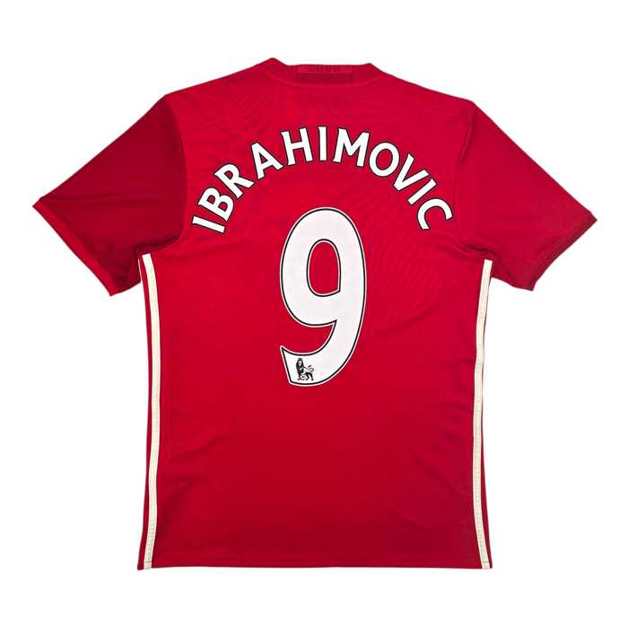 2016/17 Manchester United Home Football Shirt (M) Adidas 9 Ibrahimovic - Football Finery - FF302655