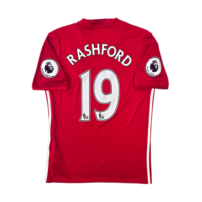 2016/17 Manchester United Home Football Shirt (S) Adidas 19 Rashford - Football Finery - FF304415