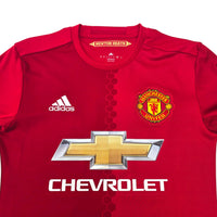 2016/17 Manchester United Home Football Shirt (S) Adidas 19 Rashford - Football Finery - FF304415