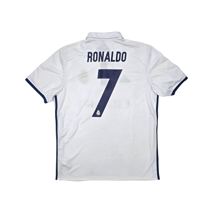 2016/17 Real Madrid Home Football Shirt (L) Adidas #7 Ronaldo - Football Finery - FF203935