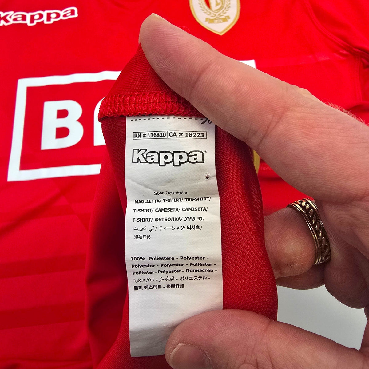 2016/17 Standard de Liège Home Football Shirt (XL) Kappa - Football Finery - FF304976
