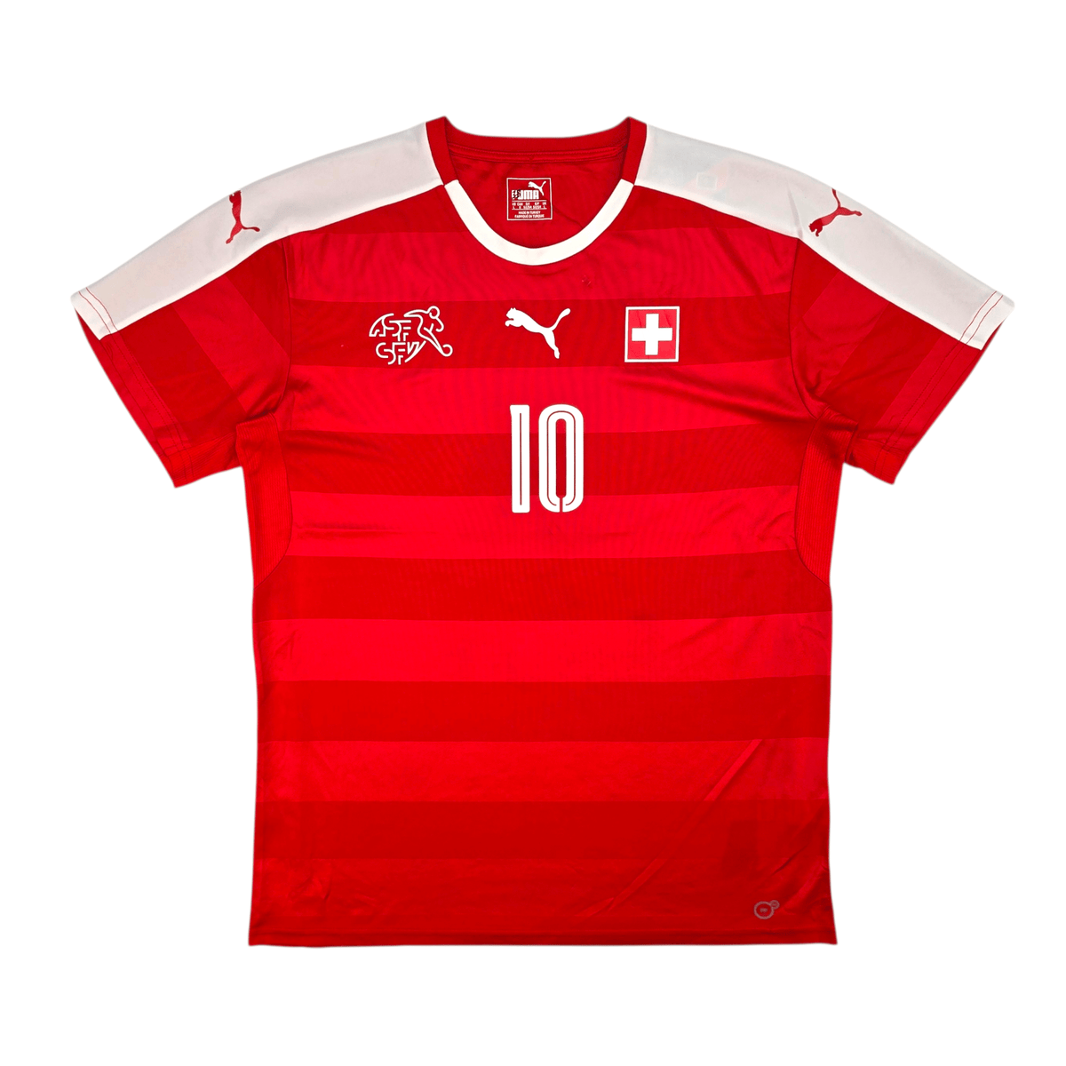 2016/17 Switzerland Home Football Shirt (L) Puma 10 Xhaka - Football Finery - FF302867