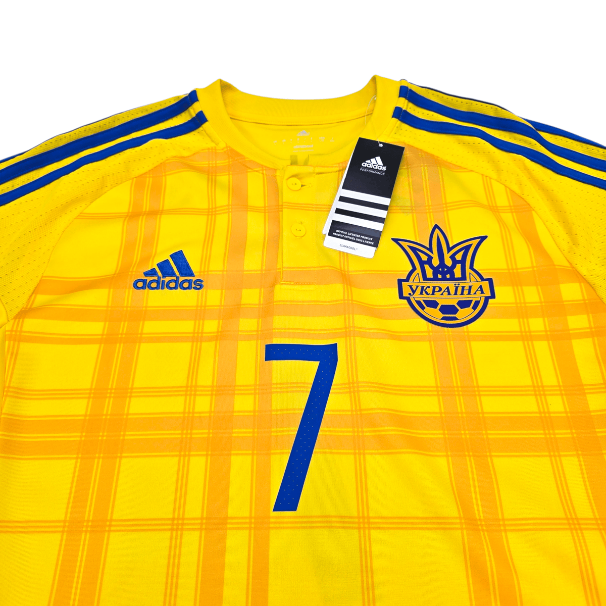 2016/17 Ukraine Home Football Shirt (L) Adidas 7 Yarmolenko (BNWTs) - Football Finery - FF302259