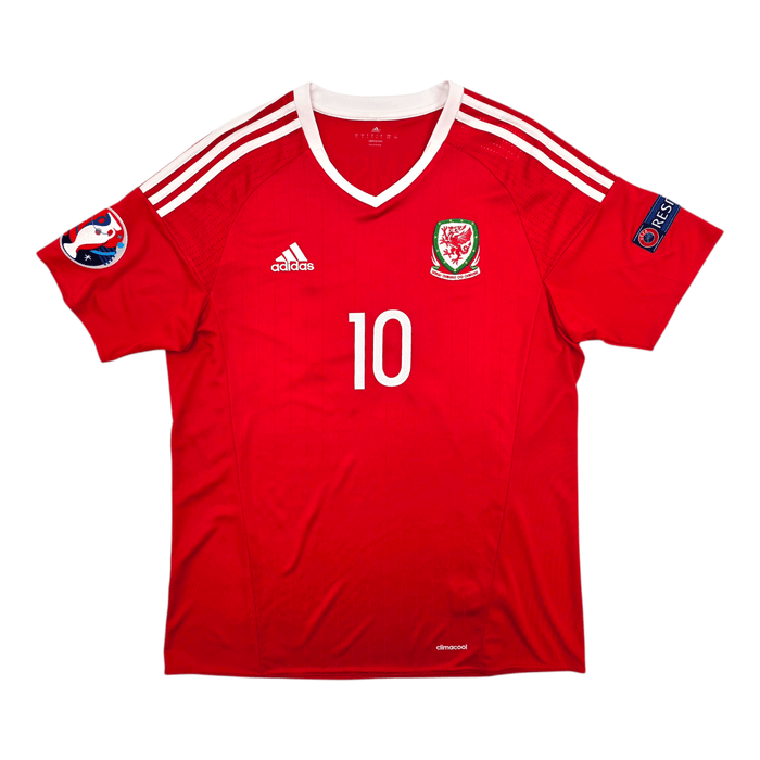 2016/17 Wales Home Football Shirt (L) Adidas 10 Ramsey - Football Finery - FF303393