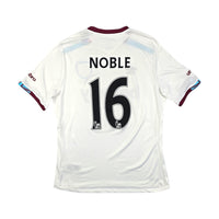 2016/17 West Ham United Away Football Shirt (XL) Umbro #16 Noble - Football Finery - FF204334