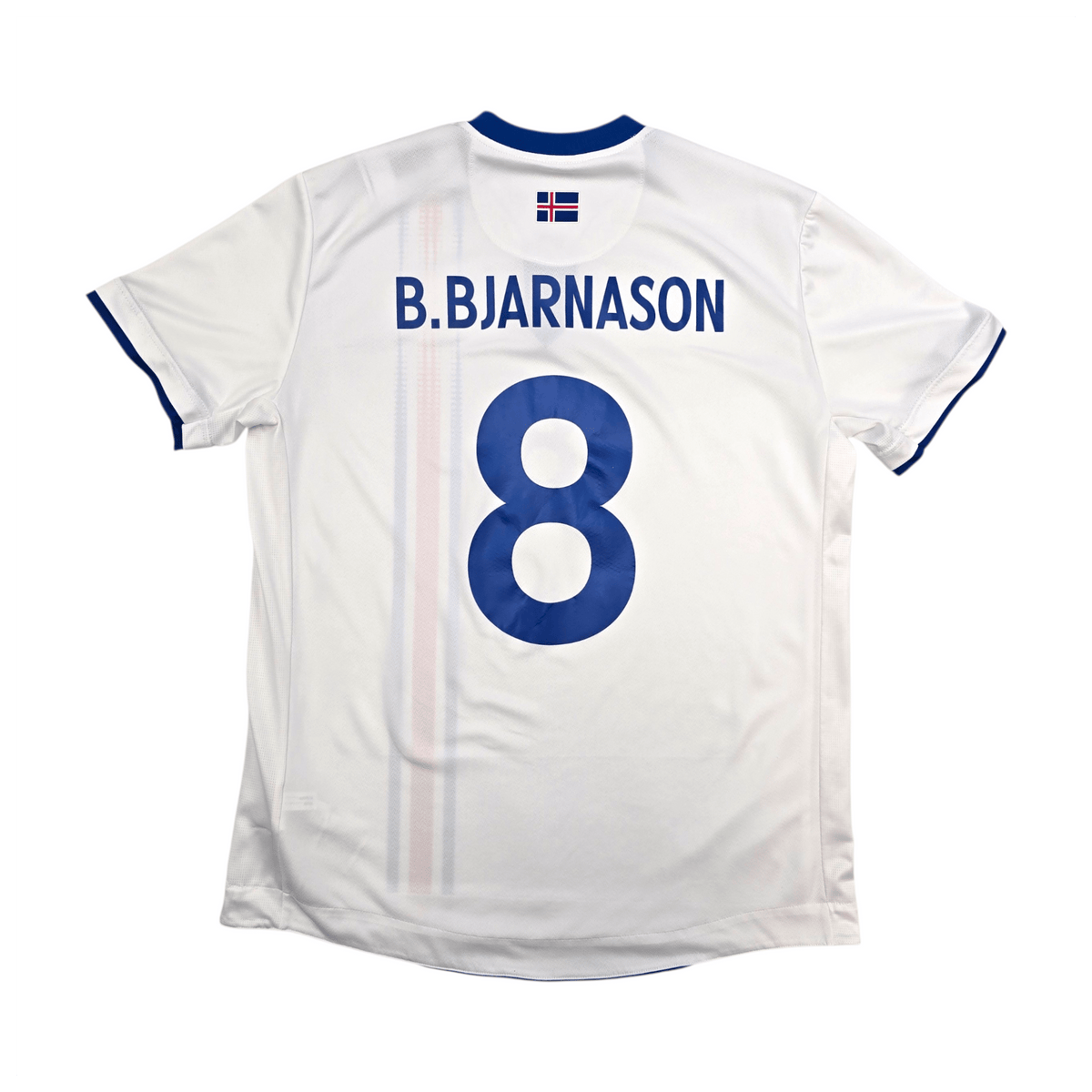 2016/18 Iceland Away Football Shirt (L) Errea 8 B. Bjarnason - Football Finery - FF304289
