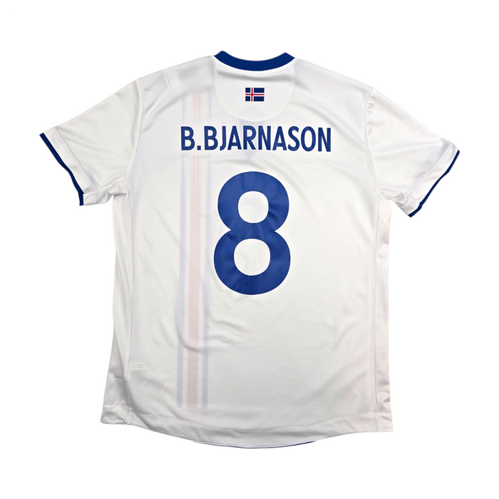 2016/18 Iceland Away Football Shirt (L) Errea 8 B. Bjarnason - Football Finery - FF304289