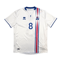 2016/18 Iceland Away Football Shirt (L) Errea 8 B. Bjarnason - Football Finery - FF304289