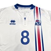 2016/18 Iceland Away Football Shirt (L) Errea 8 B. Bjarnason - Football Finery - FF304289