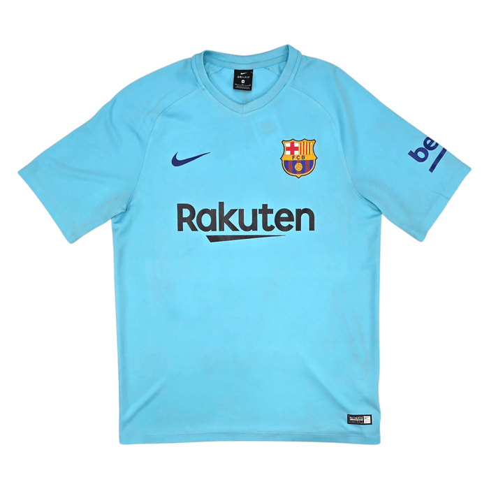 2017/18 Barcelona Away Football Shirt (M) Nike 10 Messi - Football Finery - FF302474