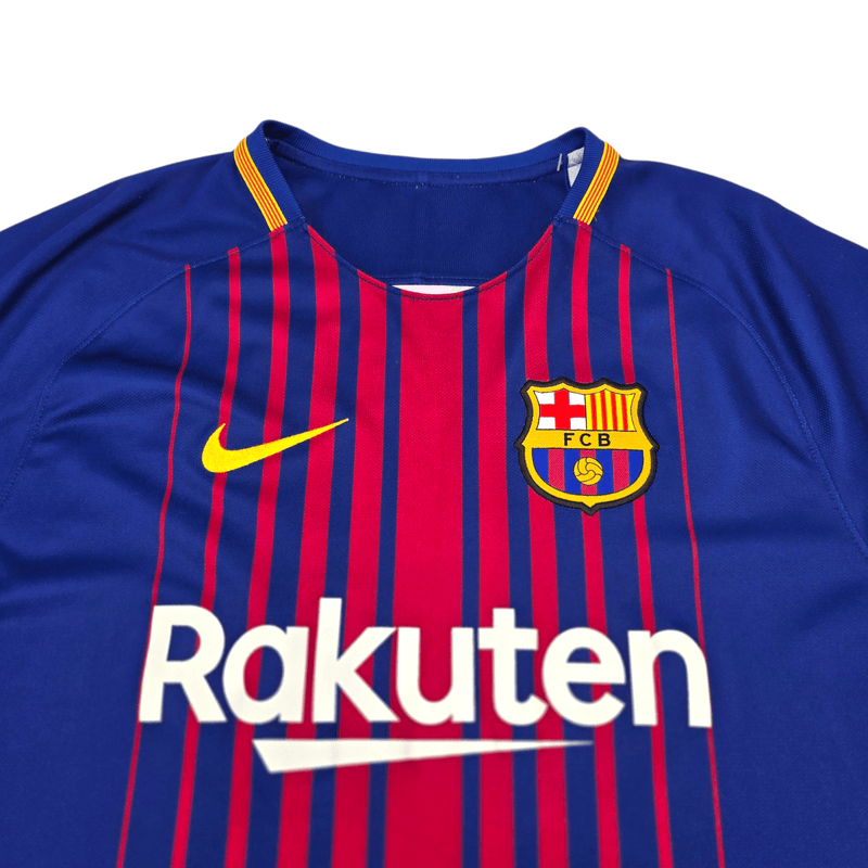 2017/18 Barcelona Home Football Shirt (M) Nike 8 Iniesta - Football Finery - FF302357
