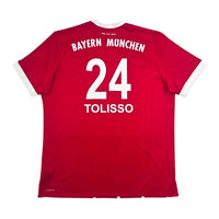 2017/18 Bayern Munich Home Football Shirt (XL) Adidas 24 Tolisso - Football Finery - FF304724