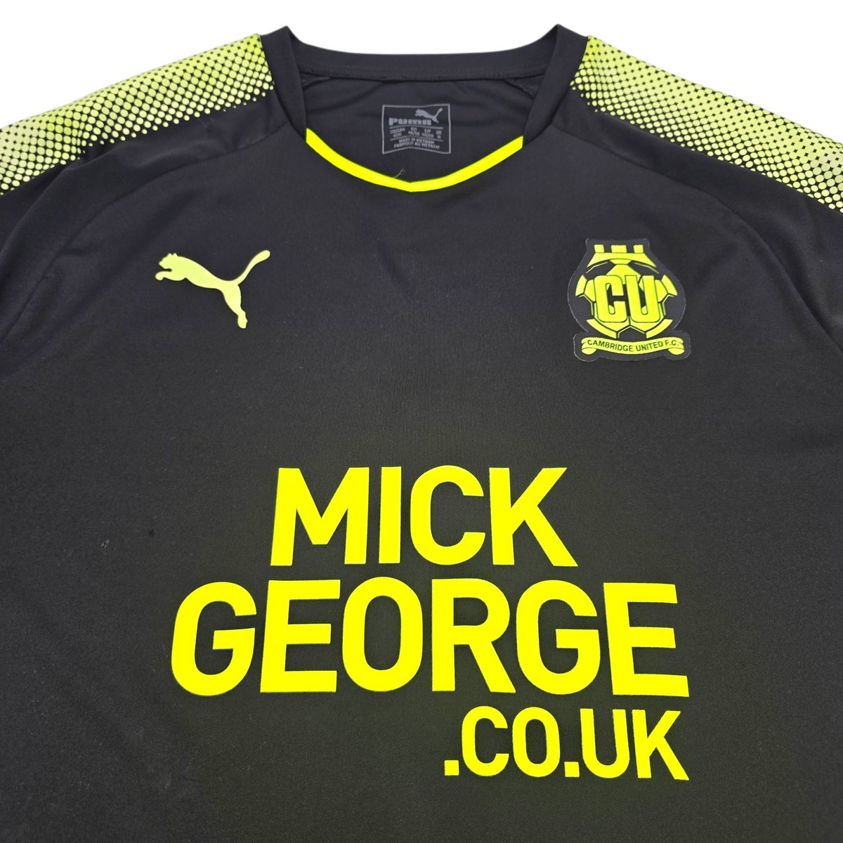 2017/18 Cambridge United Away Football Shirt (M) Puma 3 Carroll (Match Worn/Signed) - Football Finery - FF303168