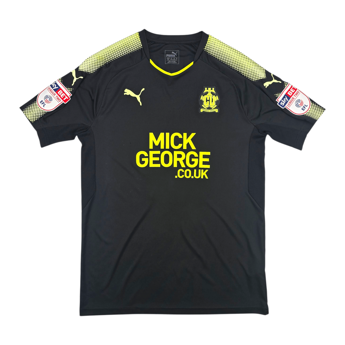 2017/18 Cambridge United Away Football Shirt (M) Puma 3 Carroll (Match Worn/Signed) - Football Finery - FF303168