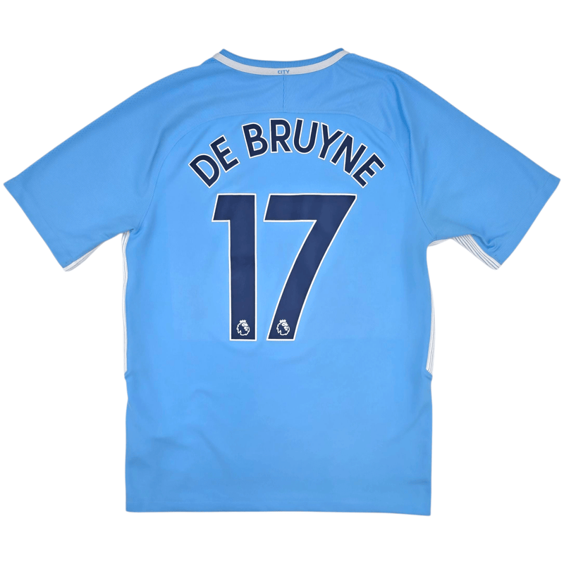 2017/18 Manchester City Home Football Shirt (M) Nike 17 De Bruyne - Football Finery - FF302662