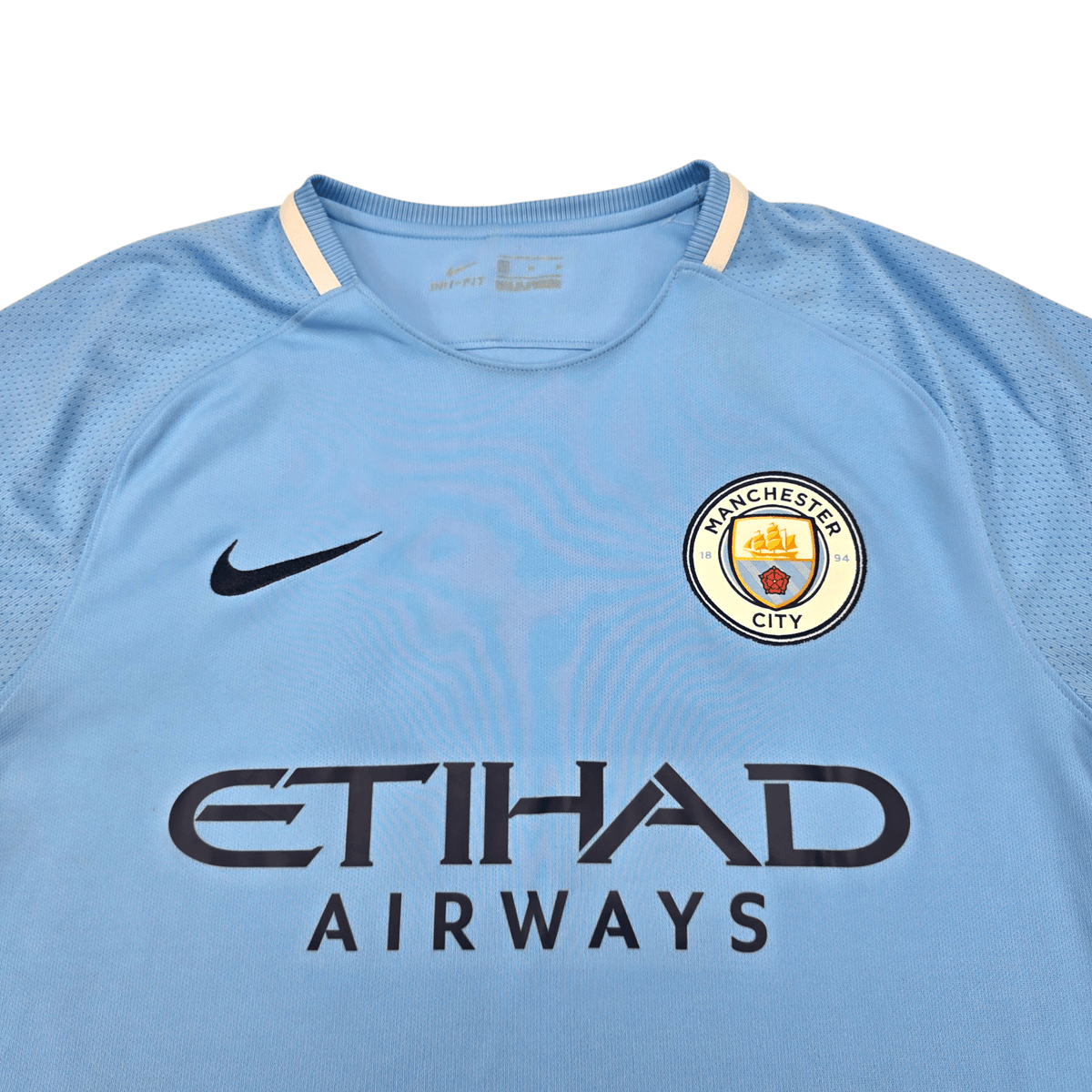 2017/18 Manchester City Home Football Shirt (M) Nike 17 De Bruyne - Football Finery - FF302662