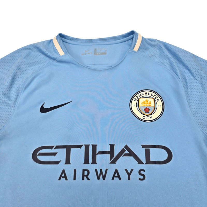 2017/18 Manchester City Home Football Shirt (M) Nike 17 De Bruyne - Football Finery - FF302662