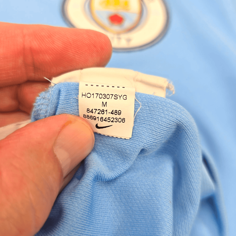 2017/18 Manchester City Home Football Shirt (M) Nike 17 De Bruyne - Football Finery - FF302662