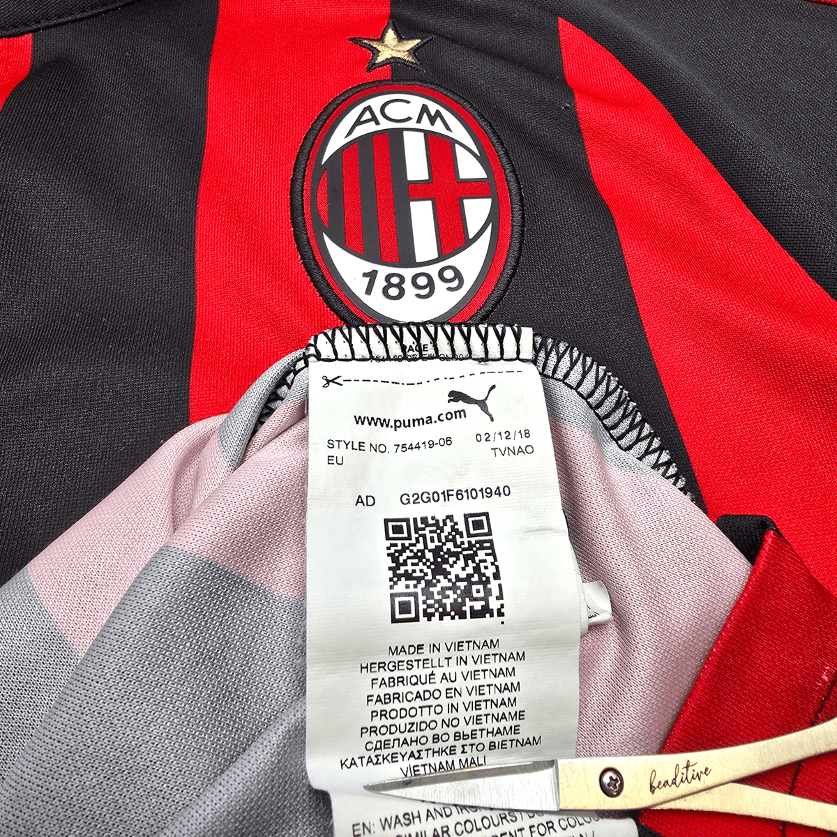 2018/19 AC Milan Home Football Shirt (S) Puma - Football Finery - FF303381