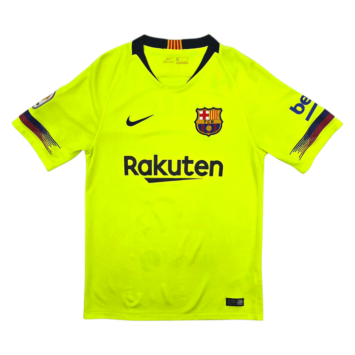 2018/19 Barcelona Away Football Shirt (S) Nike 10 Messi - Football Finery - FF303321